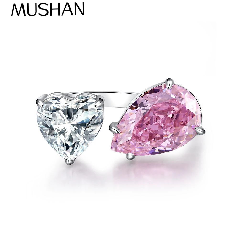 

MuShan Designer Jewelry 925 Sterling Silver Ring Zircon 7A Emerald Anniversary for Girls 18K Real Gold Plated Fine Jewelry Rings