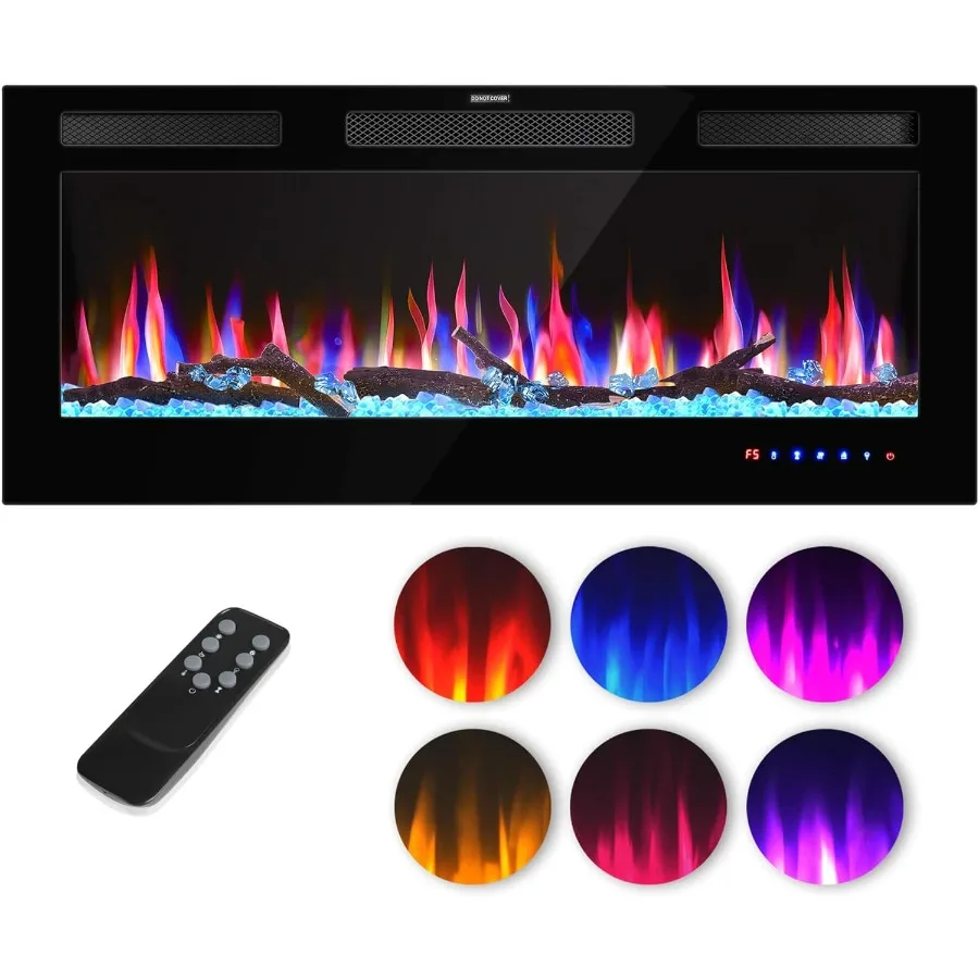 42 مدفأة كهربائية مثبتة على الحائط ومدفأة كهربائية مع جهاز تحكم عن بعد مدفأة حديثة مع مؤقت منخفض N #1