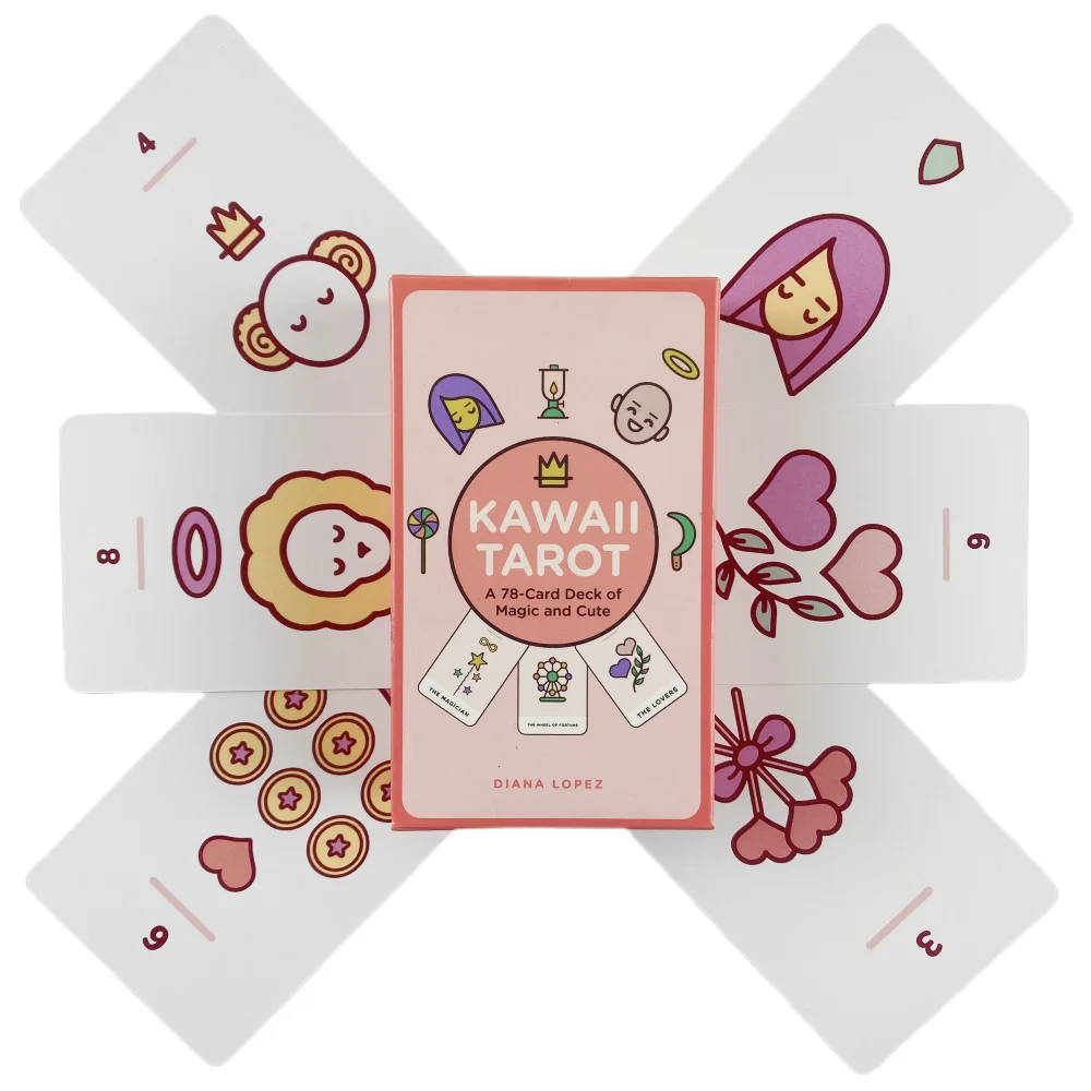 Kawaii Tarot Cards A 78 Deck Of Magic And Cute Oracle English Visions Divination Edition Borad Playing Games