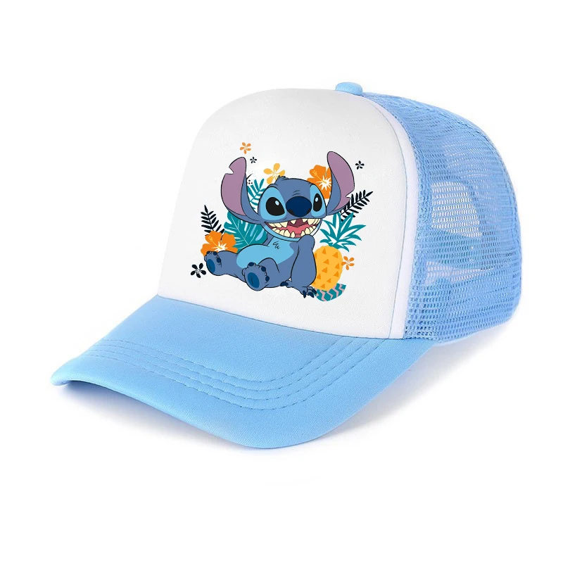 Stitch Baseball Cap For Boys And Girl, Adjustable Protection Unisex Casual Hip-Hop Print Mesh Sun Hat, Classic Cotton Peaked Hat