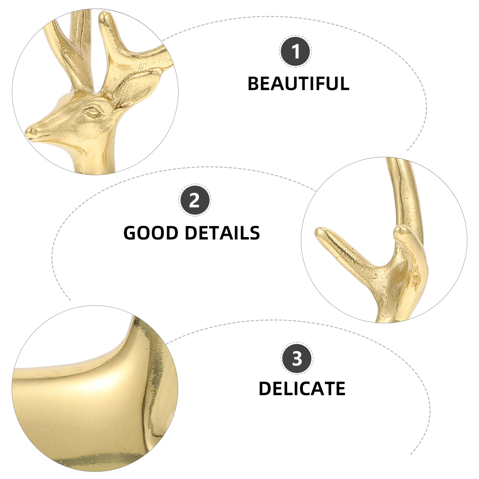 

Copper Figurine Golden Desktop nament Christmas Gift for Living Room Bedroom Office Banquet Party Decoration