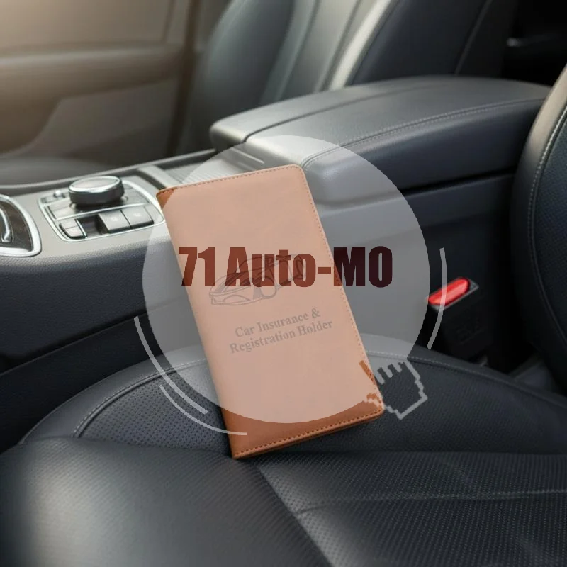 Waterproof Car Registration Holder for Insurance and License Cards Portable Glove Box Document Organizer for Road Trip Convenie