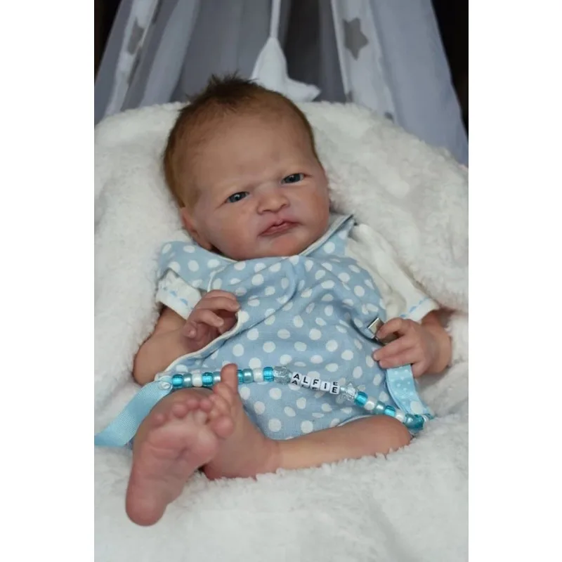 19 Inch Unassembled Reborn Doll Kit Alfie Unpainted Blank DIY Parts