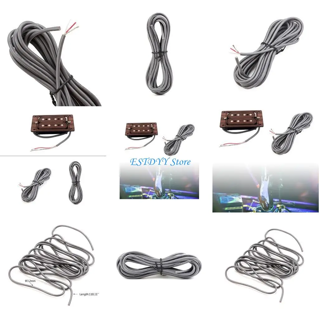 

G6DE Shielded Guitar Pickup Wire 3 Conductor Inner Circuit Hookup Connecting Wire Pickup Cable for Electric Guitar Bass