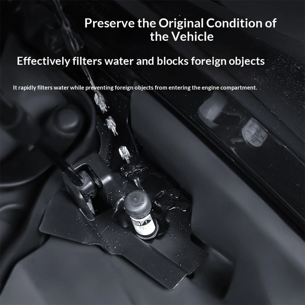 For Tesla Model 3 Highland Auto Front Trunk Water Guide Groove Anti-blocking Cover Leak Filter Protector Tool Car Accessories view 4