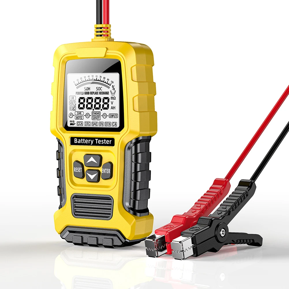جهاز اختبار بطارية السيارة شاشة الكريستال السائل محلل البطارية أداة اختبار SOH SOC CCA IR قياس الذكية جهاز اختبار بطارية لسيارة شاحنة قارب SUV #5