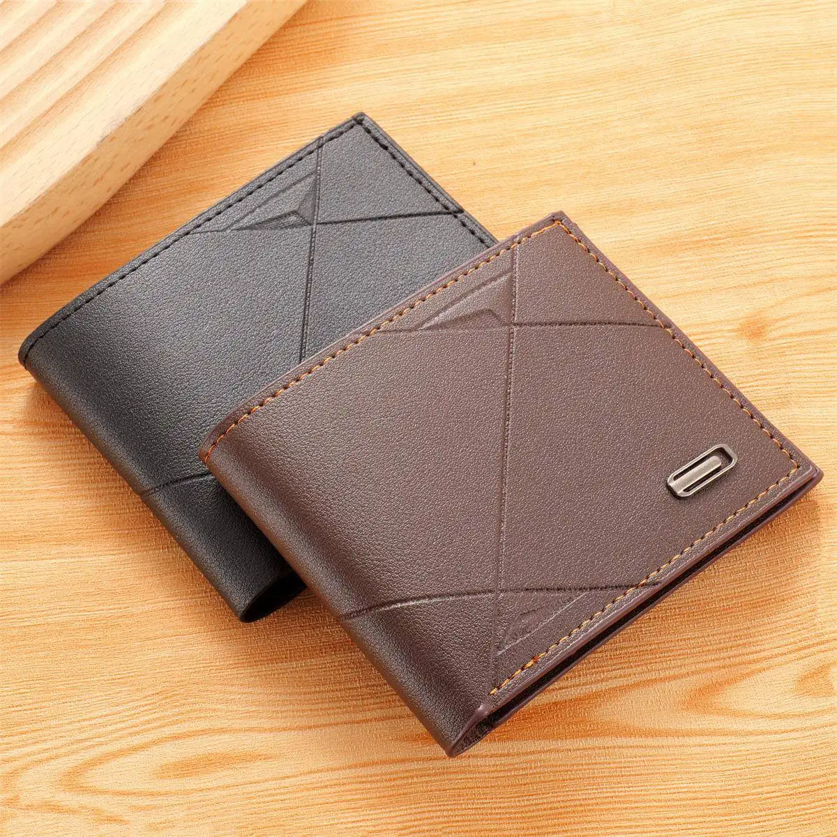 Мужской кошелек, тонкий, легкий, повседневный, с несколькими картами, водонепроницаемая ткань, ультра-коктный, трансграничный, цвет кожи