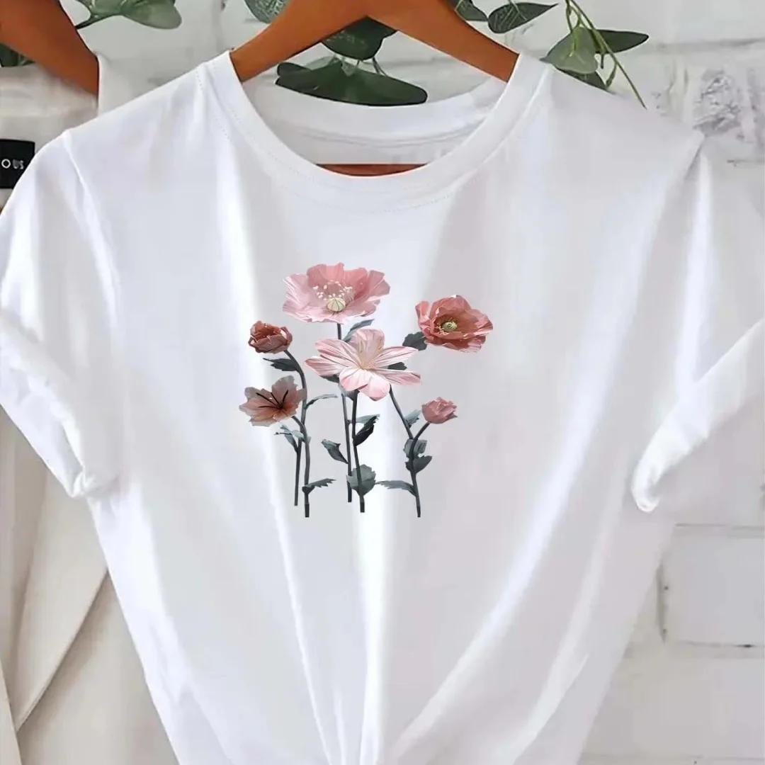 Camisetas femininas, elegantes e versáteis, na frente das tendências