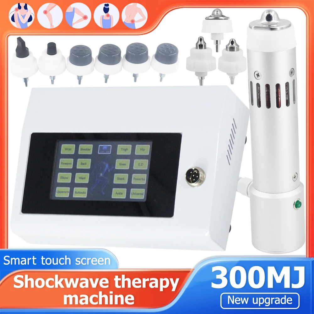 Shockwave Therapy Machine Body Relaxation Massager 10Heads New For ED Treatment Massage Pain Removal 300MJ Portable Shock Wave