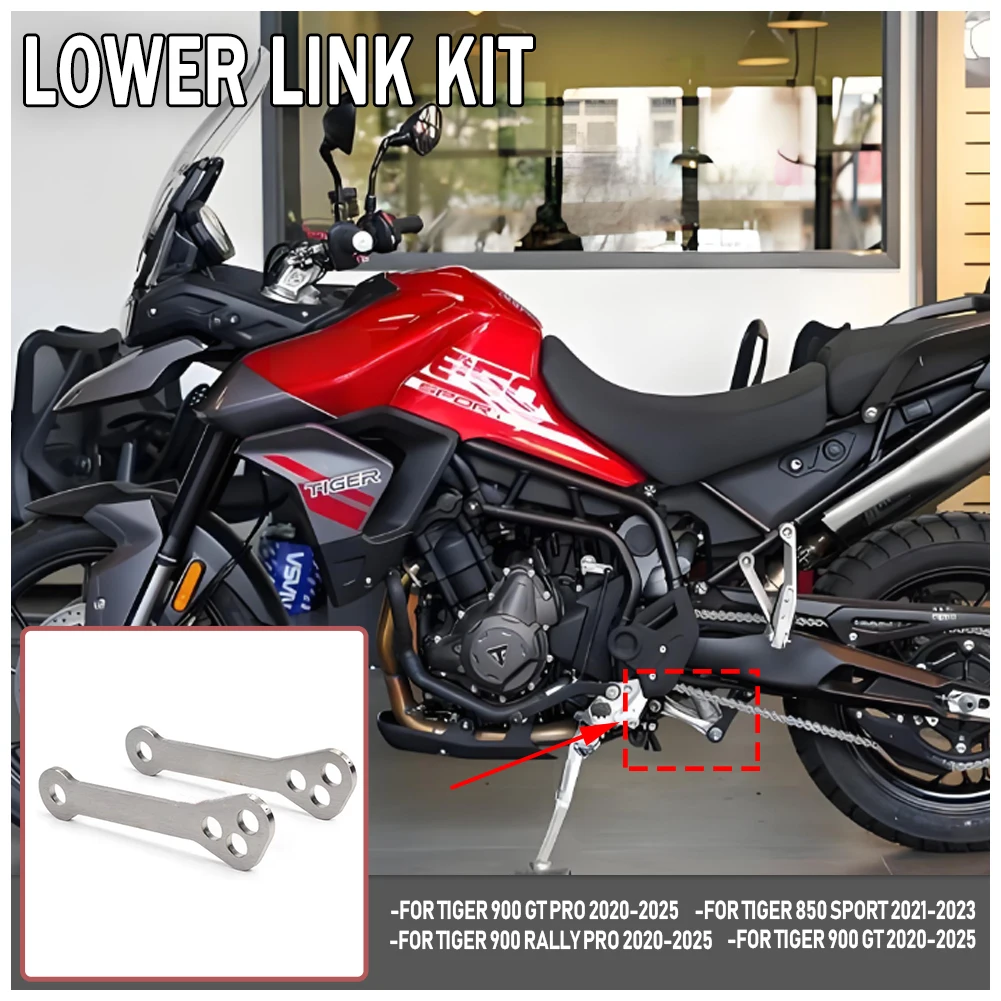 

For Triumph Tiger 850 Sport 21-23 900 GT Pro Rally 2020-2025 Lowering Links Kit Motorcycle Rear Suspension Cushion Drop Lever
