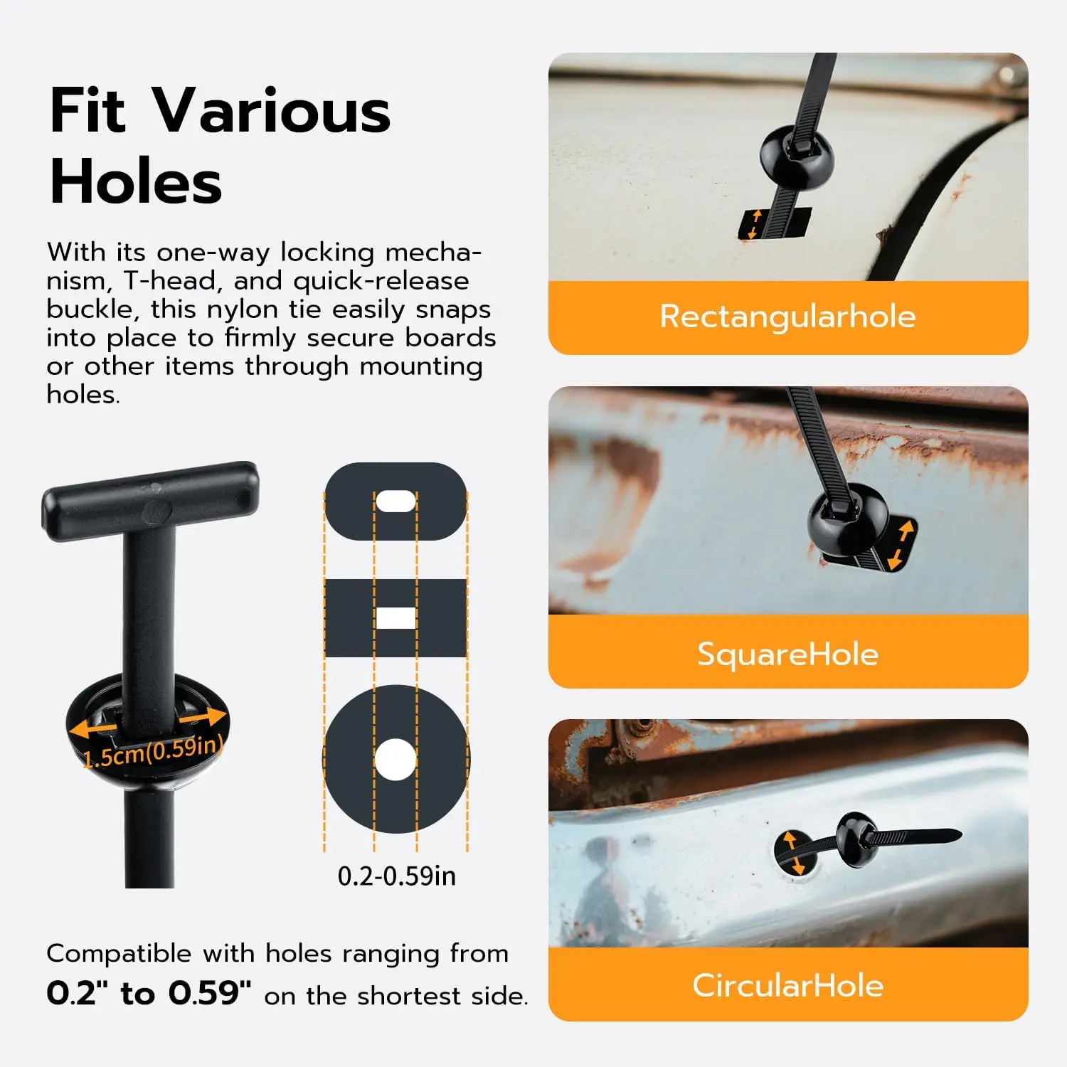 1000/100Pcs Cable Ties Buckle Auto Fastener Screw Replacement Clip Car Fenders Trunk Engine Guard Panel Wire Management Tools image 2
