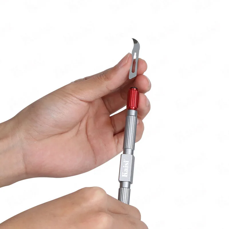 KAISI K-310 Double-headed IC Chip Glue Removal Blade with Handle Mobile Phone Motherboard Disassembly Repair Pry Tool