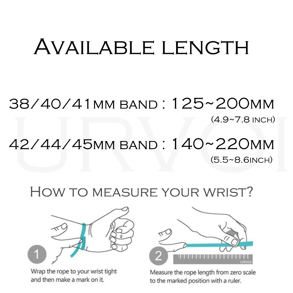URVOI Sportarmband für Apple Watch Ultra 4 3 2 Series 12 11 10 9 8 SE3, Nylonarmband für iWatch, 42 46 mm, atmungsaktiver Hakenverschluss – Detail 2
