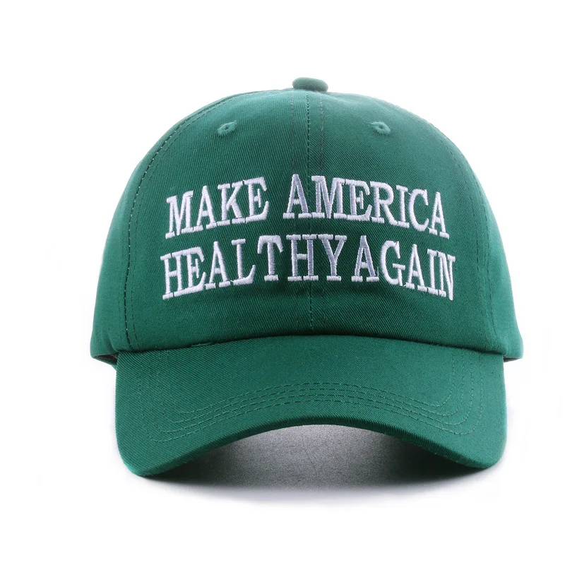 

KENNEDY MAKE AMERICA HEALTHY AGAIN MAHA Baseball Cap Daily Wear Cotton Embroidery Hat Breathable Green St. Patrick's Day Dad Hat