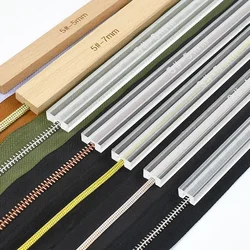 Meetee DIY Handmade Leather Tools for 3# 5# Zipper Gluing Anti-overflow Ruler Acrylic Zippers Glue Tool Sewing Accessories