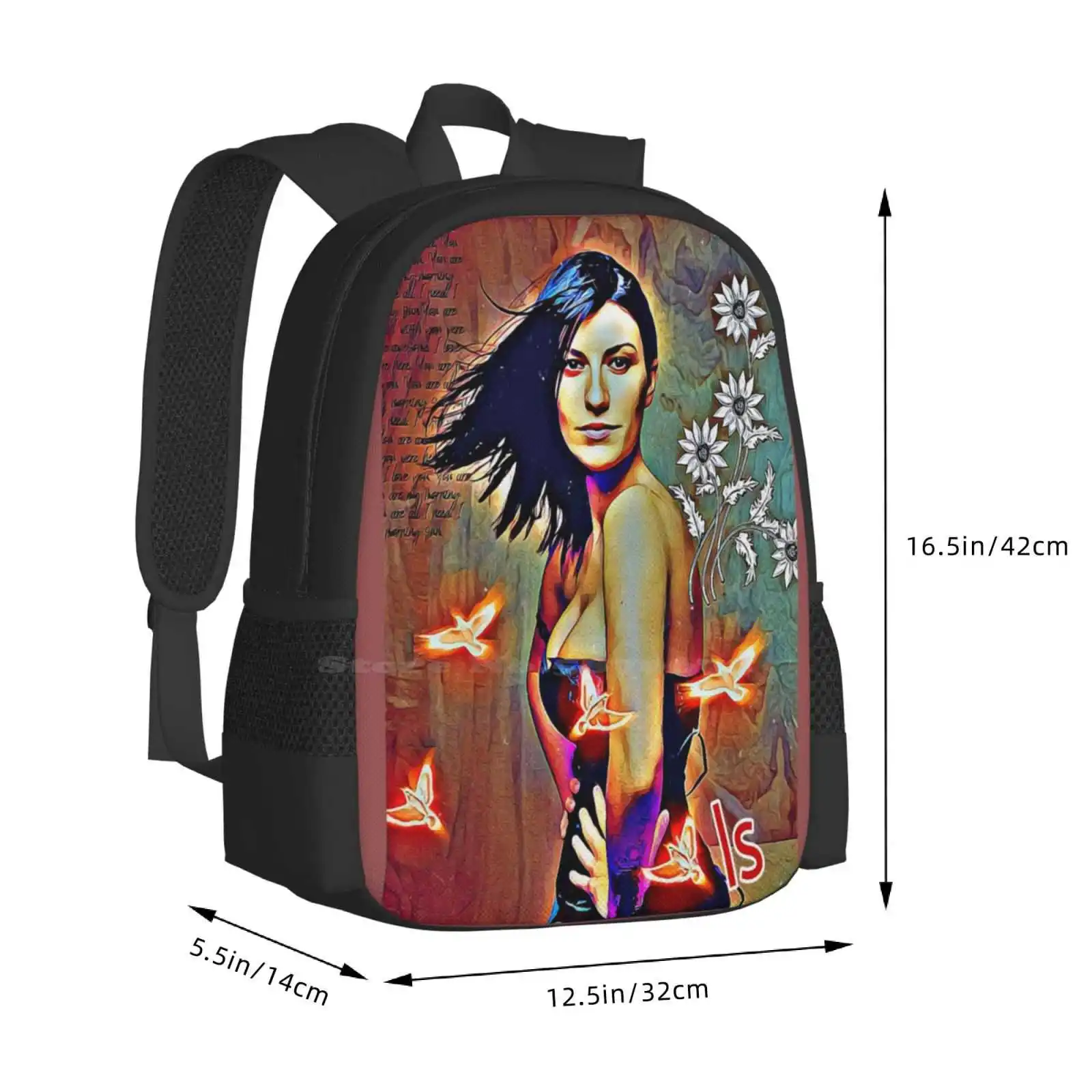 Mochila escolar con diseño de patrón de moda, bolsa para portátil de viaje, bailarina Musical, cantante italiana