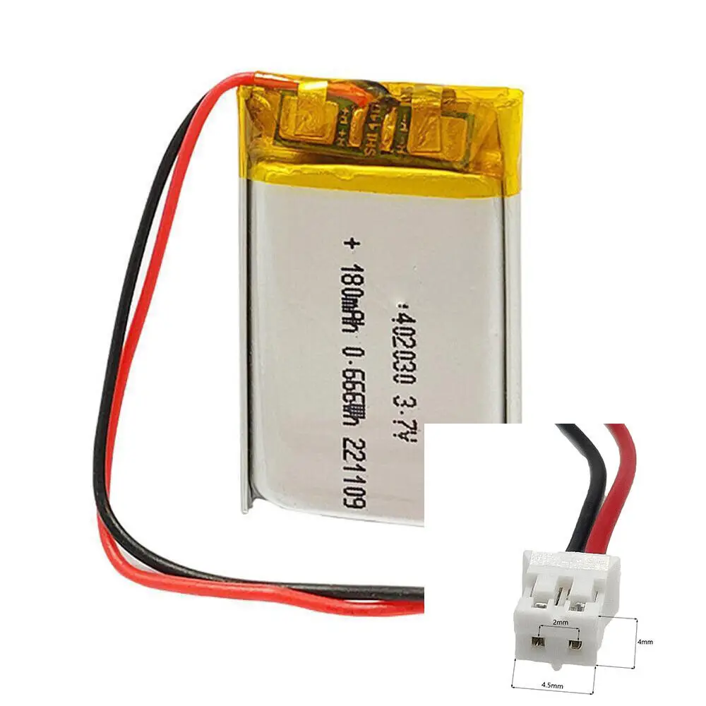 Rechargeable 3.7V 180Mah 402030   Polymer Ion Battery For SMART WATCH MP3 GPS CHARGING TREASURE POWER MOBILE POWER TABLET