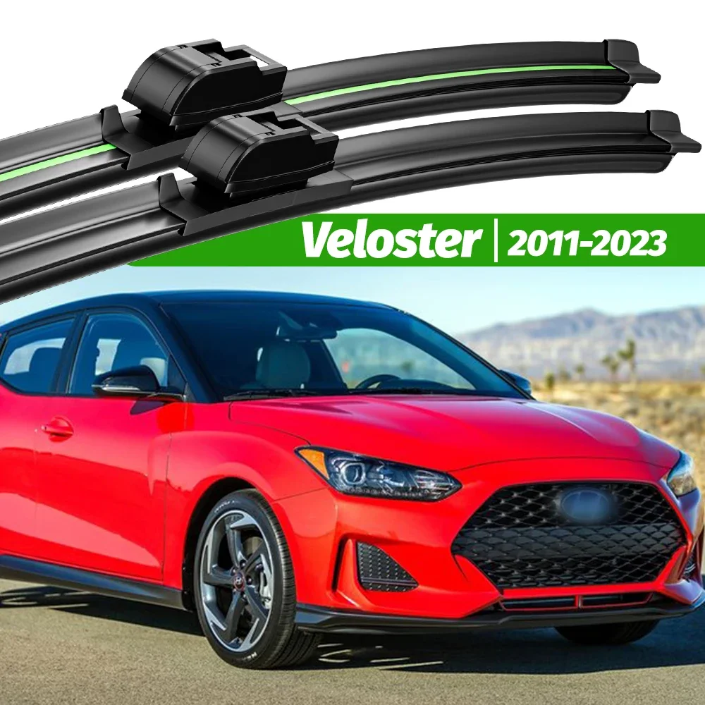 

For Hyundai Veloster 2011-2023 2pcs Front Windshield Wiper Blades 2012 2013 2015 2017 2018 2022 Windscreen Window Accessories