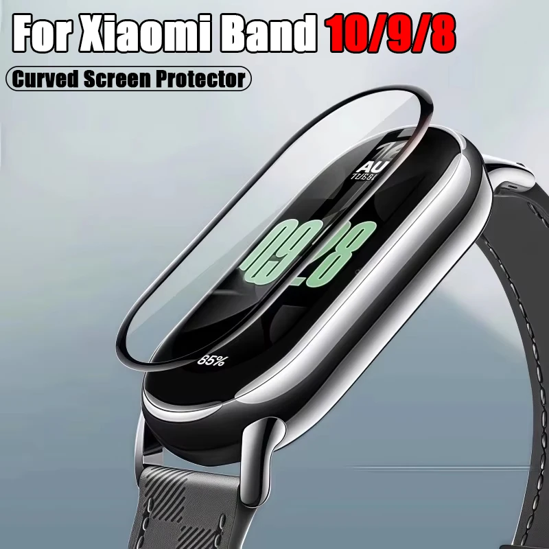 1-5PCS 9D Protective Film For Xiaomi Mi Band 10 9 8 Cover Screen Protector Accessories For Xiaomi Mi Band 10 9 8 Films Not Glass