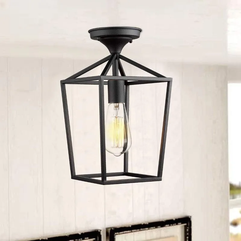 

Nordic modern simple American retro industrial wind wrought iron elbow living room bedroom ceiling light