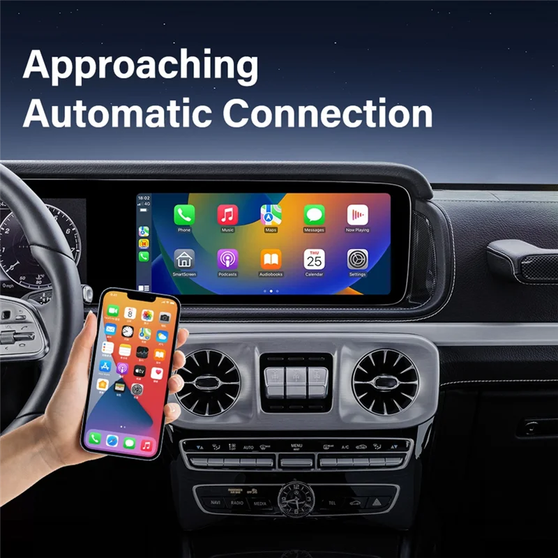 محول Carplay اللاسلكي يحول Carplay السلكي إلى محول Carplay اللاسلكي لهاتف Iphone IOS 10+ وAndroid Auto-POS