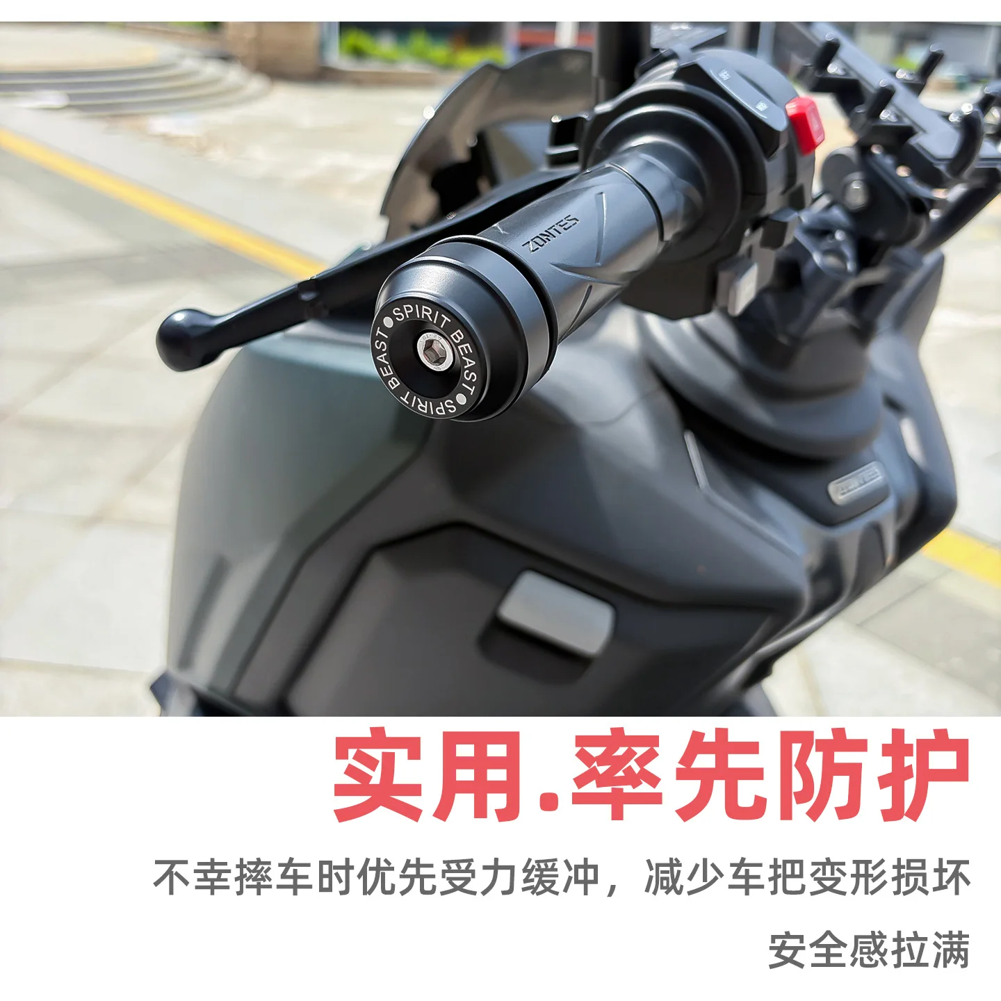 Motorcycle Handlebar End Balancers Stainless Steel Bar End Plugs for Zontes 150X Handlebar End Caps Vibration Damping Weights