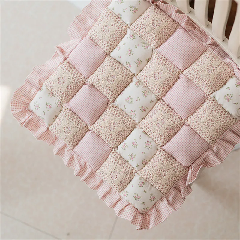 

Non-Slip Thickened Lace Cushion for Dining Chair Creative Home Decorations Pad for Patio Office Chair, Indoor Ornament 40x40cm