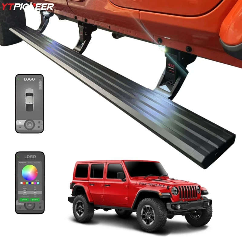 

For 2018 2023 2024 2025 Jeep Wrangler JL Unlimited Sahara 4x4 Automatic Electric Side Steps Power Running Boards