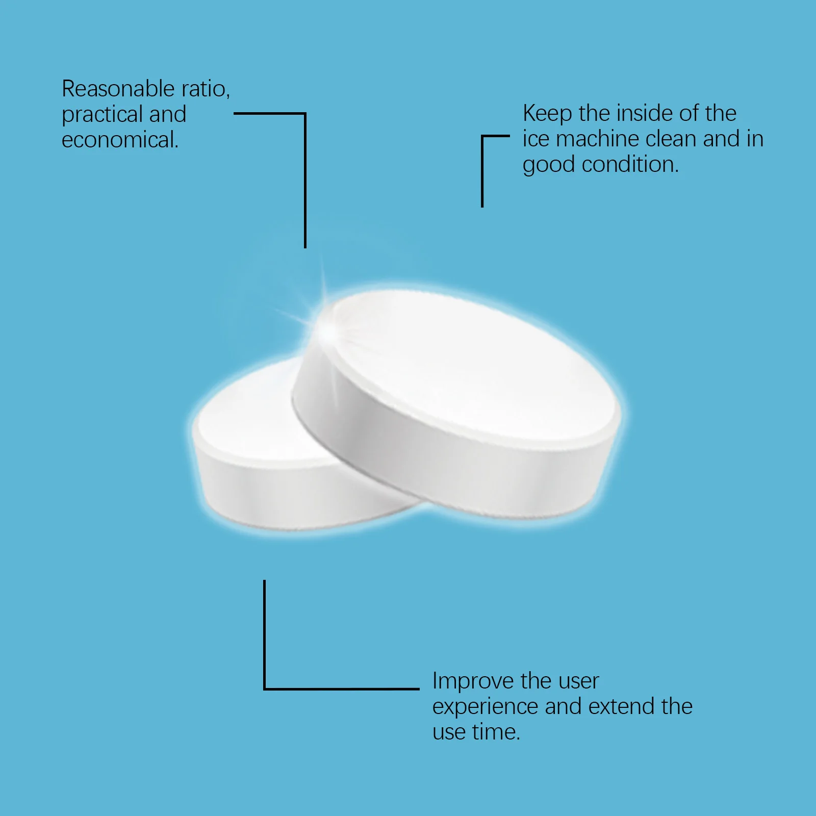 منظف آلة صنع الثلج الآمن من النيكل - إزالة لآلة الترسبات الفوارة لطيفة من الكلسية والمياه الصلبة - مثالية لصواني الثلج #3