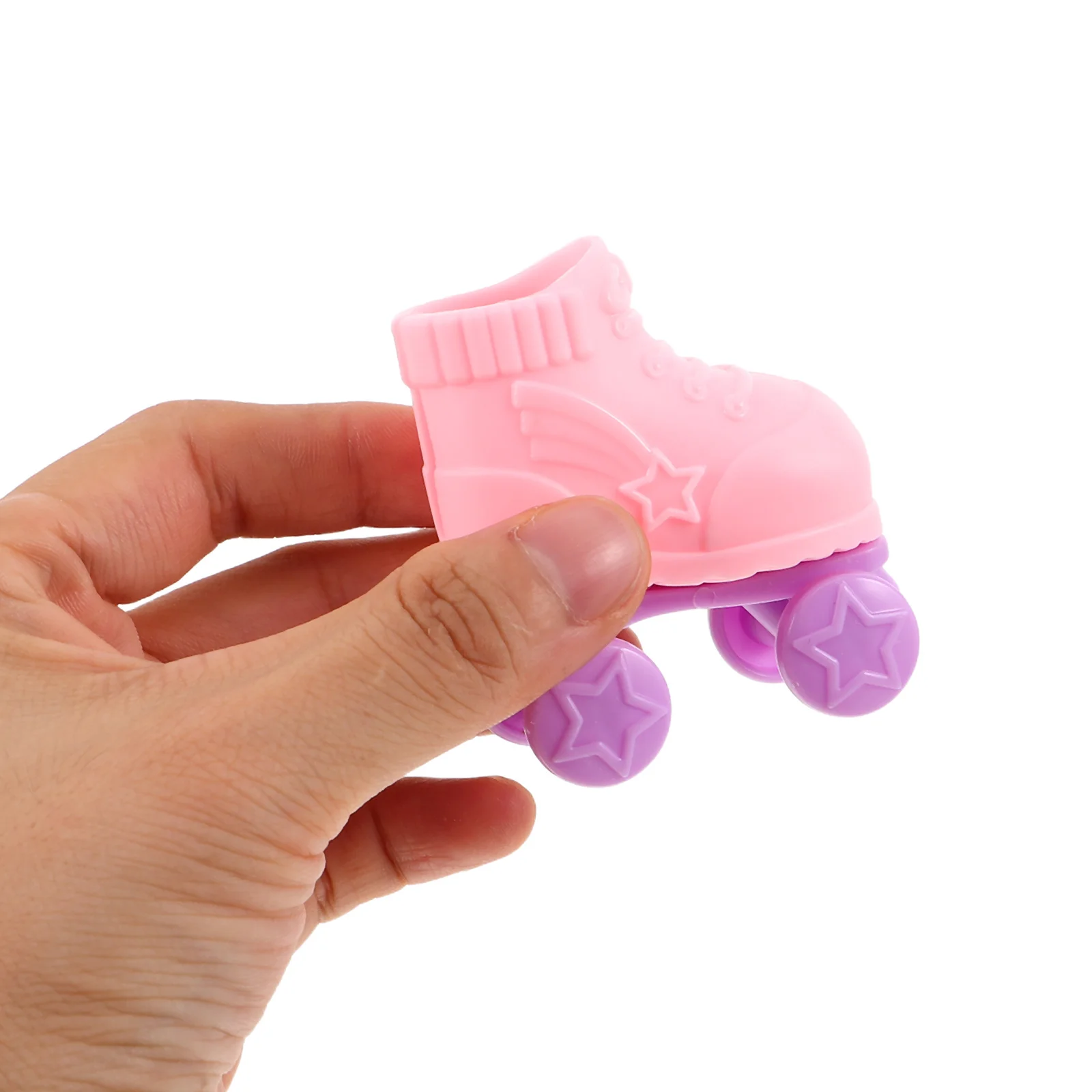 

3Pairs Miniature Roller Skates Plastic Skating Boots Miniature Shoes Decor for Dollhouse Micro Landscape Props Simulation Shoes