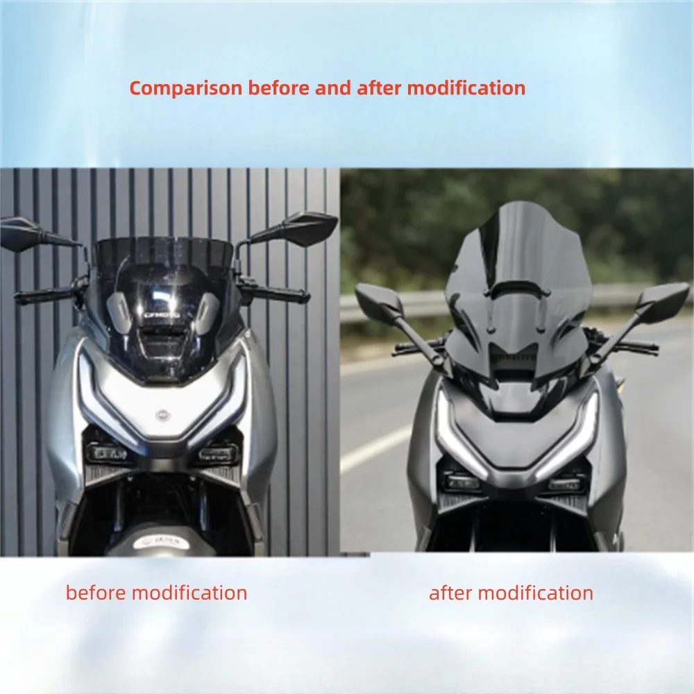 For 2026 CFMOTO 150SC-F 150SCF Rearview mirror forward windshield modification Raise/widen the front windshield deflector