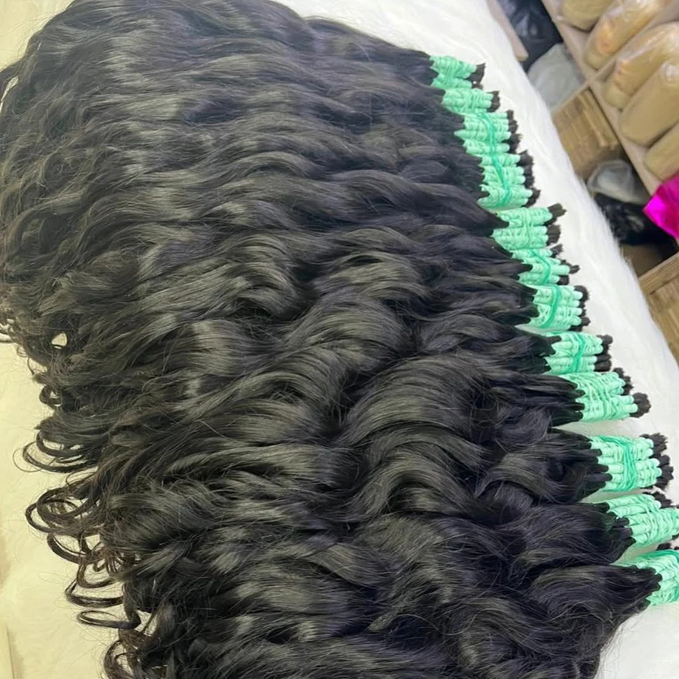 

100% настоящие волосы Remy, распущенные глубокие индийские волосы, необработанные, без утка, вьющиеся человеческие волосы, плетение волос для женщин, Braidin