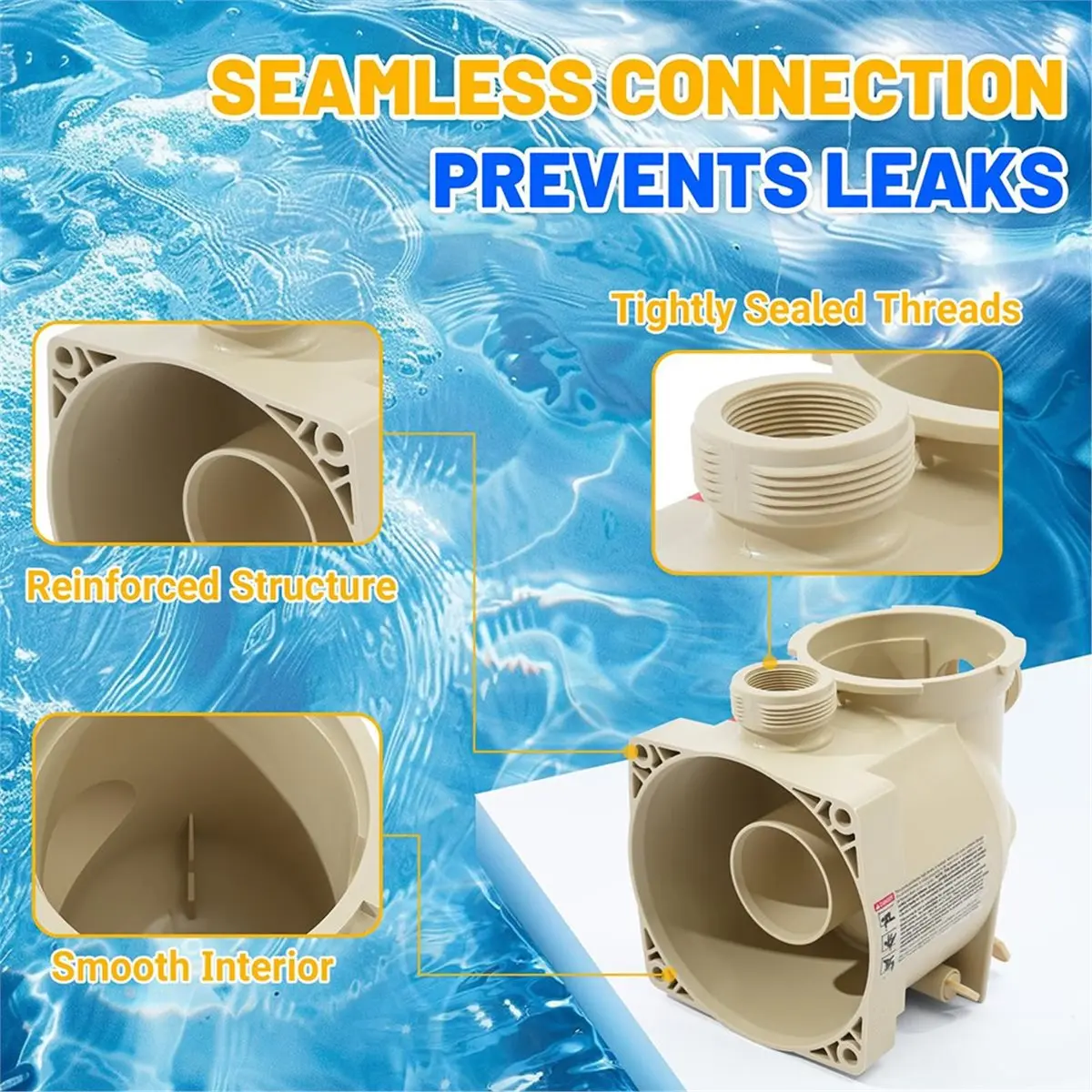(LBER) 350089 350090 Volute Housing Kit for Pentair SuperFlo Pool Pump, VS Volute 1.5HP EC-342001, VST 342002, 1.1THP 348190