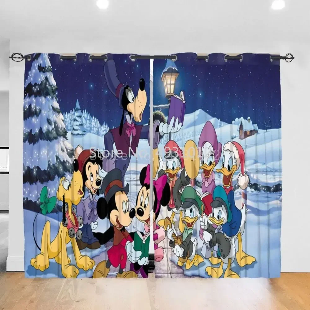 Personality Design Mickey Mouse Finished Curtain Kids Bedroom Kitchen Home Decoration Shading Insulation Curtain Digital Print