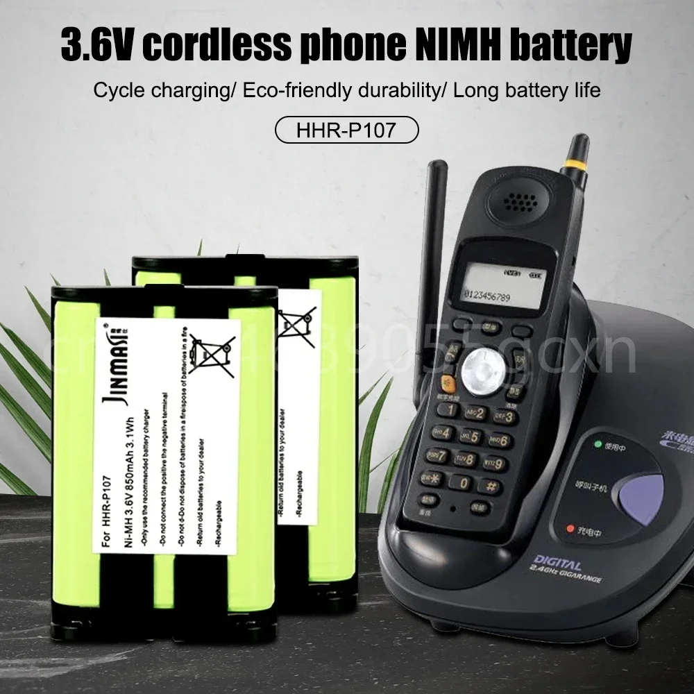 New 3.6V 650mah HHR-P107 Ni-MH Wireless Home Phone battery for Panasonic Cordless Phone