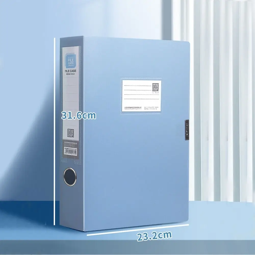 Simple Thickened A4 File Folder Dustproof Morandi Color Paper Storage Box PP Plastic Document Case Personnel Division