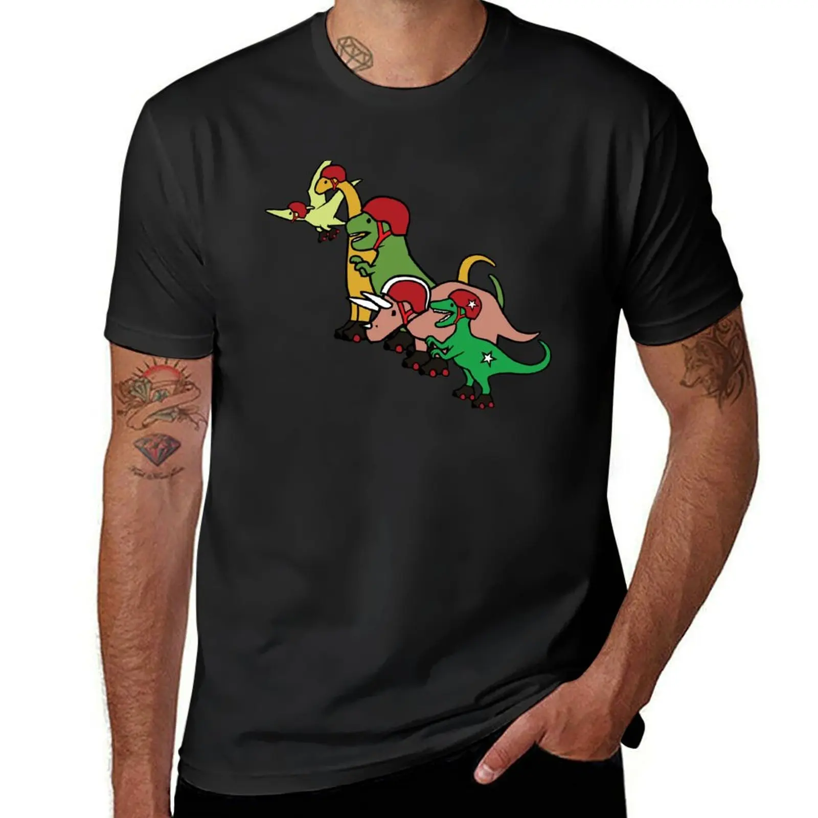 

Roller Derby Dinosaurs T-Shirt plain aesthetic clothes korean fashion funny t shirts for men