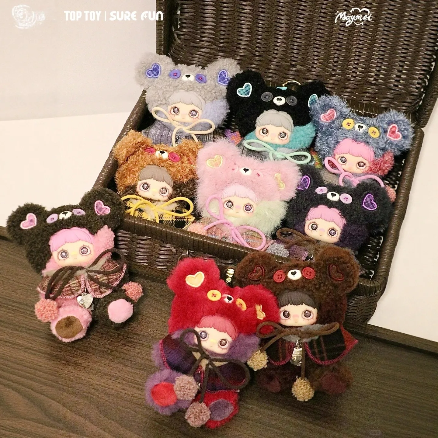 

Аутентичный MayMei Moldy Bear Biscuit, плюшевая слепая коробка, кукла, подвеска, украшение для рабочего стола, игрушка для девочек, модная коллекционная фигурка