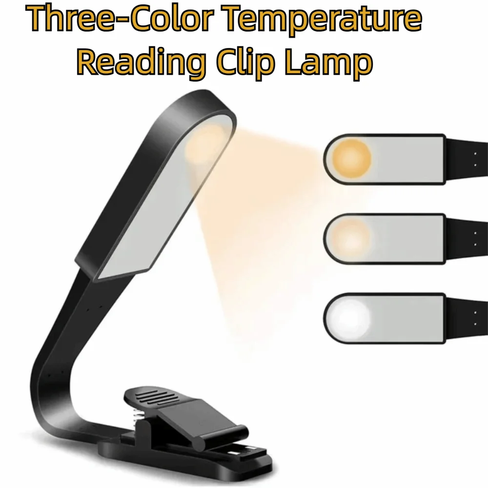 

Adjustable Book Clip Lamp 360 Degree Bending Eye Protection LED Reading Lights Portable Touch Dimming Clamp Night Light