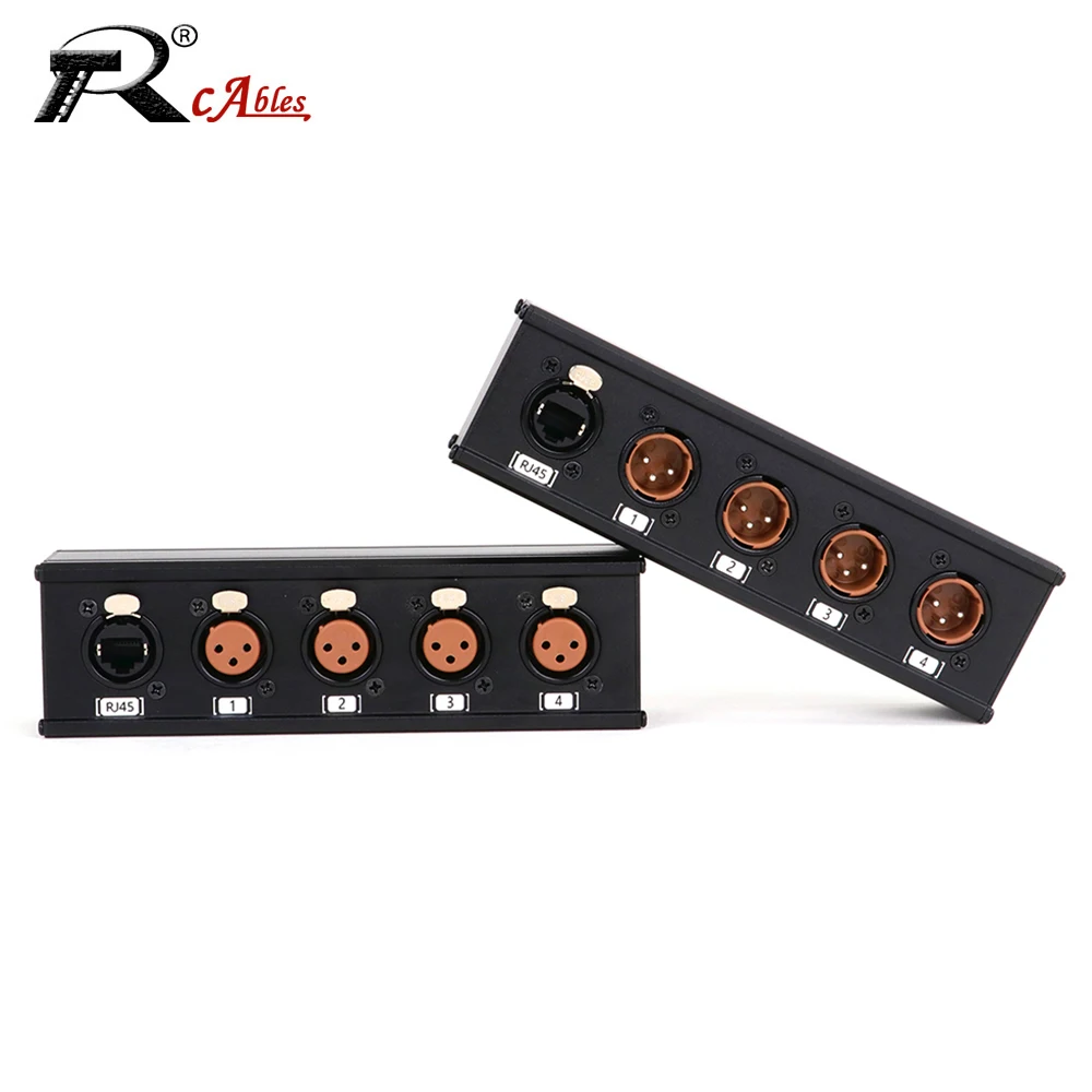 

4 Channel 3Pin Multi Network XLR Cable Breakout for Stage Sound Lighting and Recording Studio Male/ Female to RJ45 CAT5 Ethercon