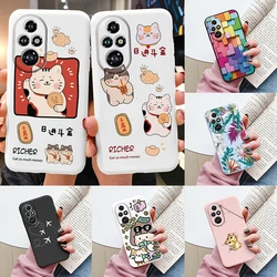 For Honor 200 Pro Case Phone Cover Popular Flower Lovely Cartoon Cat Soft Silicone TPU Funda For Honor 200Pro Protector Bumper