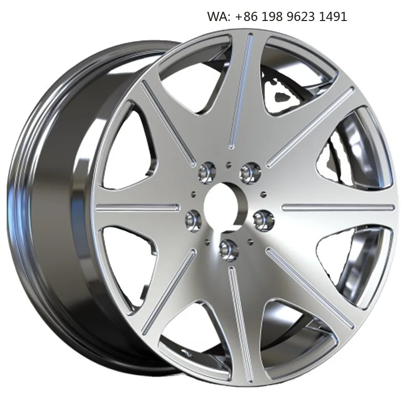 High-end customized deep concave forged alloy wheel hub, multi-inch single-piece sport rims, 5×3 PCD, gold polished finish