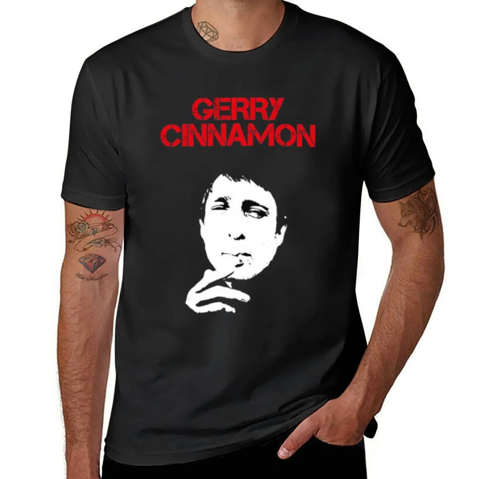 Gerry Cinnamon Erratic Cinematic T-Shirt blacks heavyweights oversizeds quick-drying men clothes