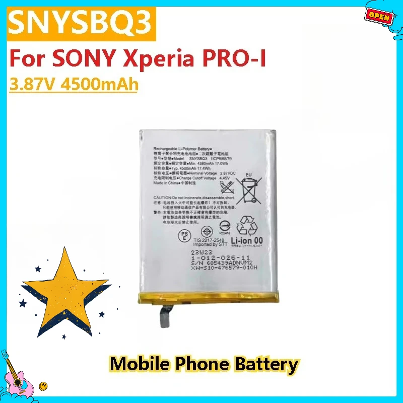 

3.87V 4500mAh High Quality Mobile Phone Battery SNYSBQ3 For SONY Xperia PRO-I