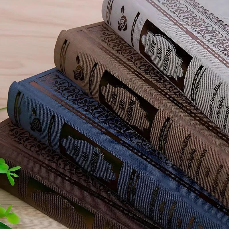 

192 Sheets Cloth Notebook Diary Kraft Paper Horizontal Line Hardcover Notebook Retro Corner Line Thickening