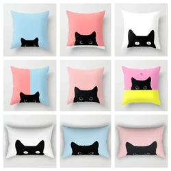 Black cat avatar pillow cases home decor Plush pillowcase,cushion covers 40x40,45x45,50x50,60x60 30x50 ,living room decoration