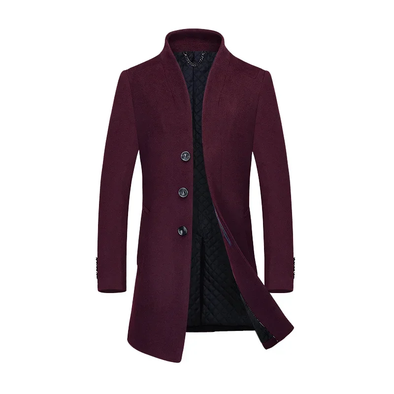 

2023 High Quality New Fashion Everything Trend Trench Coat Men's Winter Wool Coat Men's Middle Age Thick Woolen Coat M-4XL