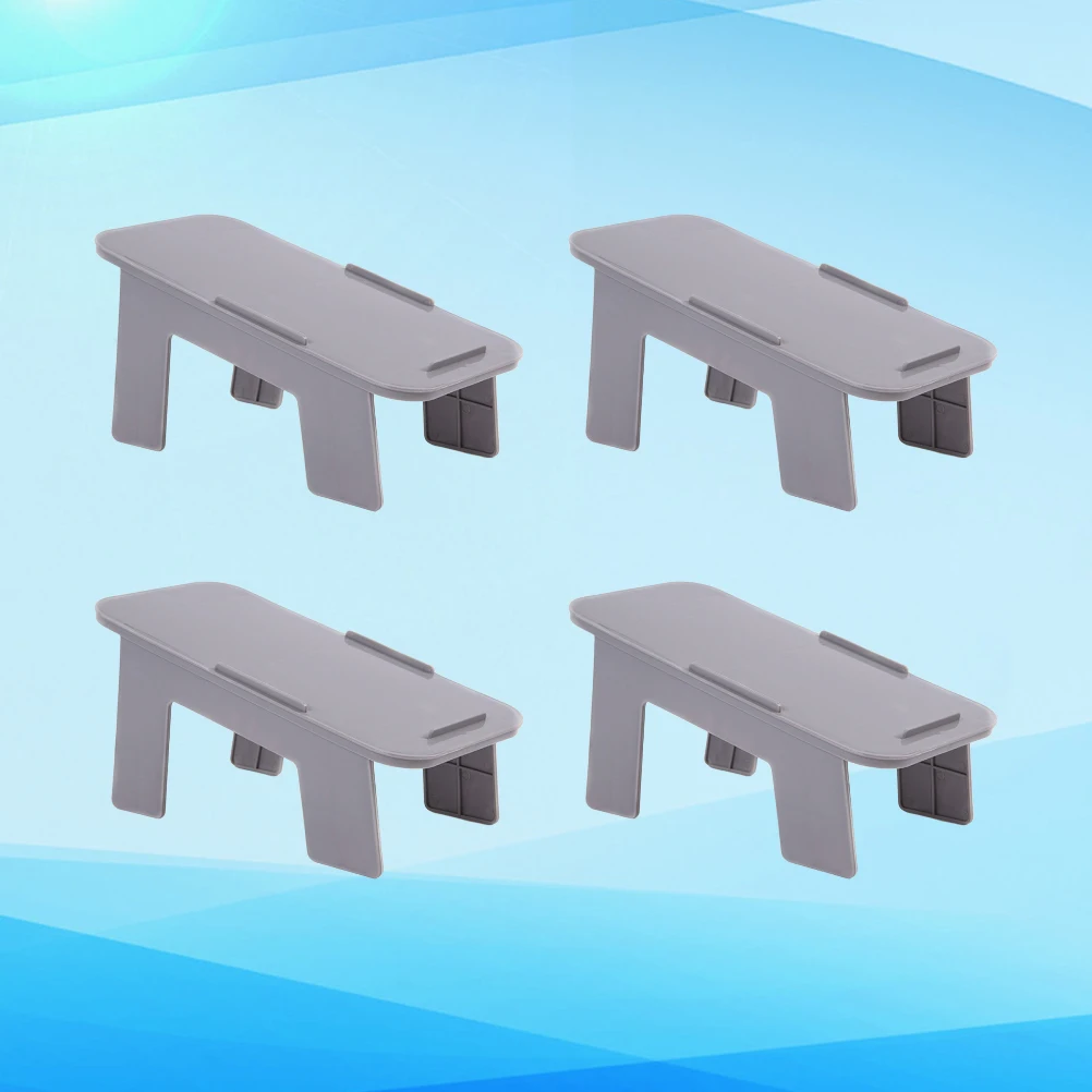 

4pcs Double Layers Shoe Rack Grey Shoes Storage Stand For Canvas Sandals Kids Slippers Flip-Flops Skimmers Household