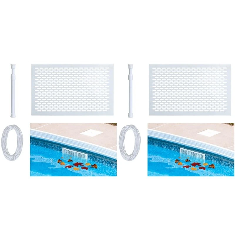 T22C 2X Skimmer Guard Kit Pool Skimmer Net Leaf Skimmer Catcher Shield Protective Spring Action Net System Leaf Protection