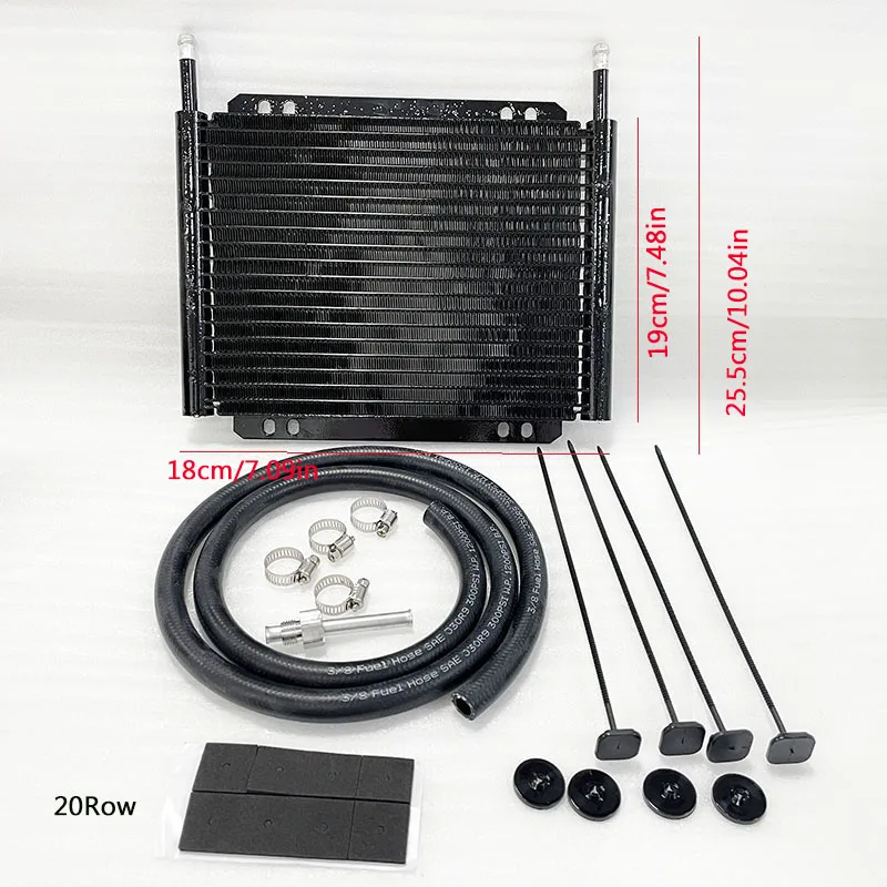Enfriador de aceite enfriador de aceite de transmisión de aluminio 12 filas 15 filas 17 filas placa apilada automática radiador enfriador de aceite
